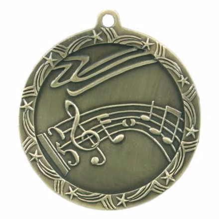Music Shooting Star Medal, 2 1/2"
