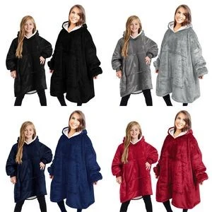 Reversible Blanket Hoodie, custom hoodie or sweatshirt with logo imprint 1