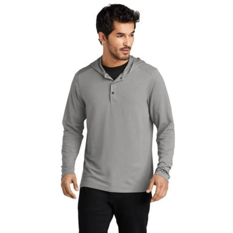 OGIO Luuma Flex Hooded Henley, custom hoodie or sweatshirt with logo imprint 1