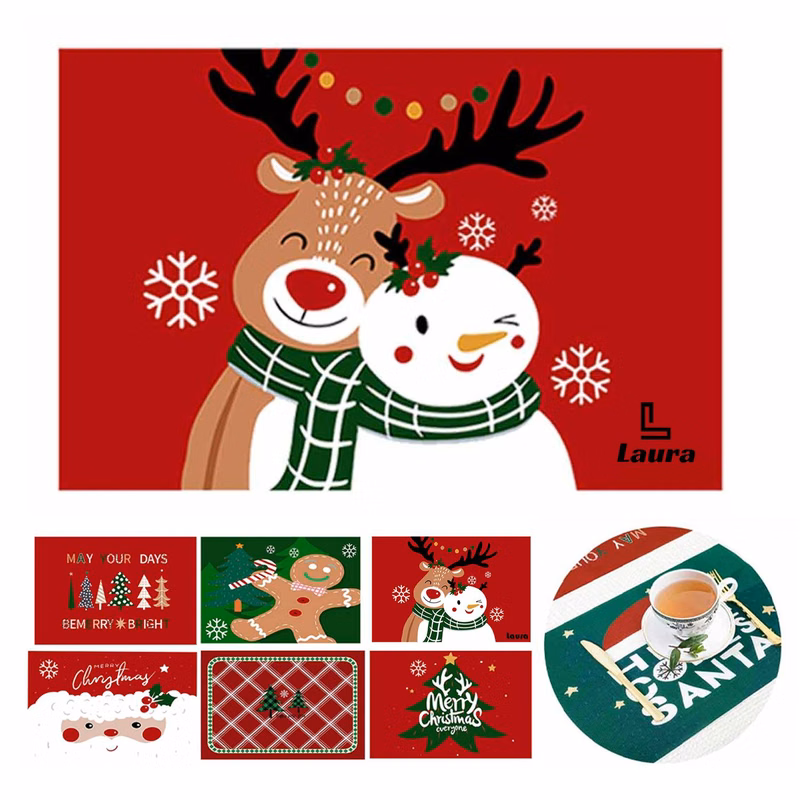 Christmas western coaster placemat