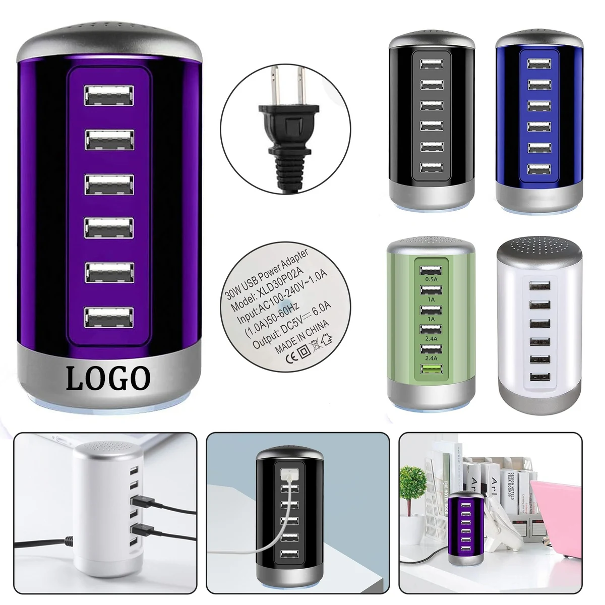 6 Port USB Charging Station 1