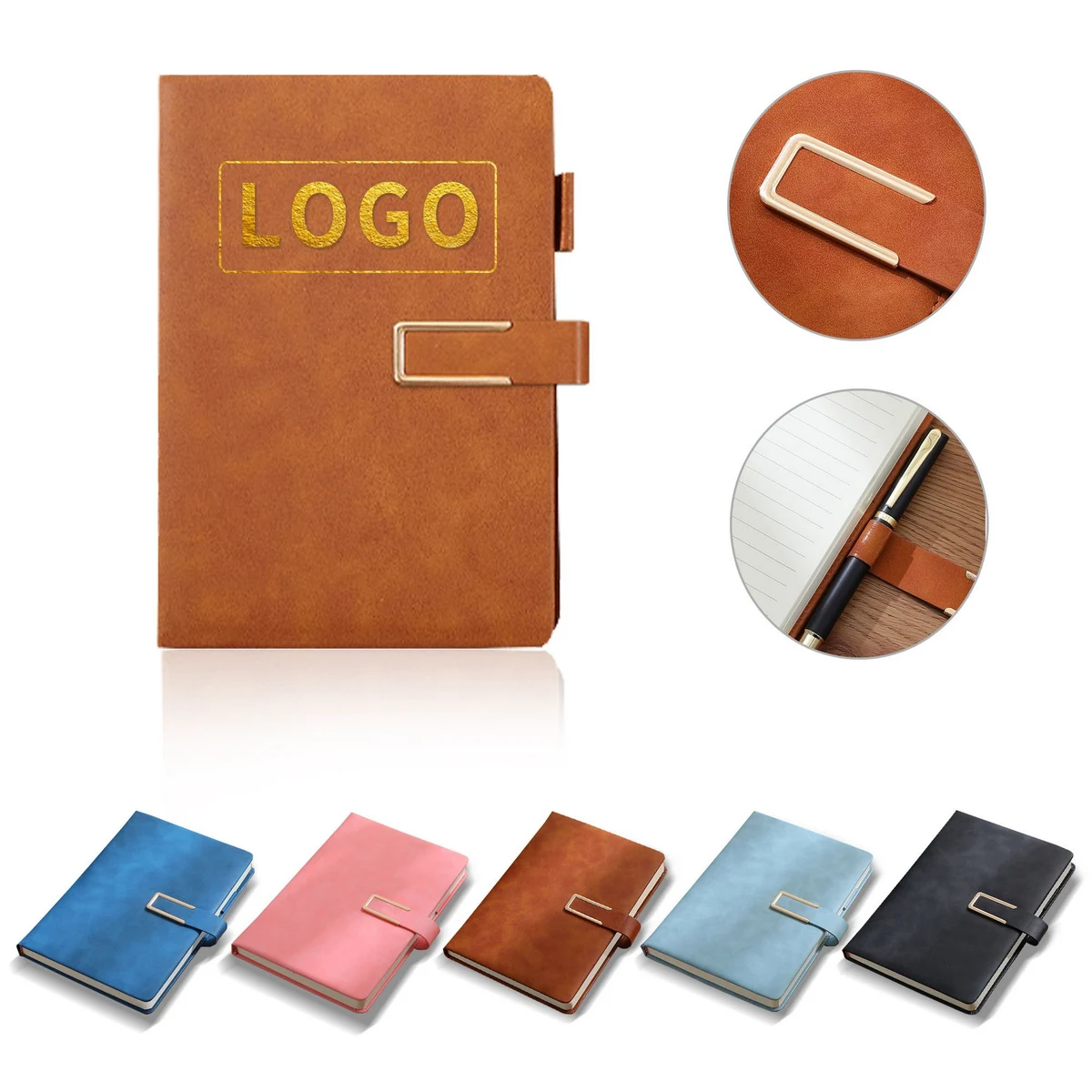 Conference Mintues Notebook With Interlocking Pen Closure 1