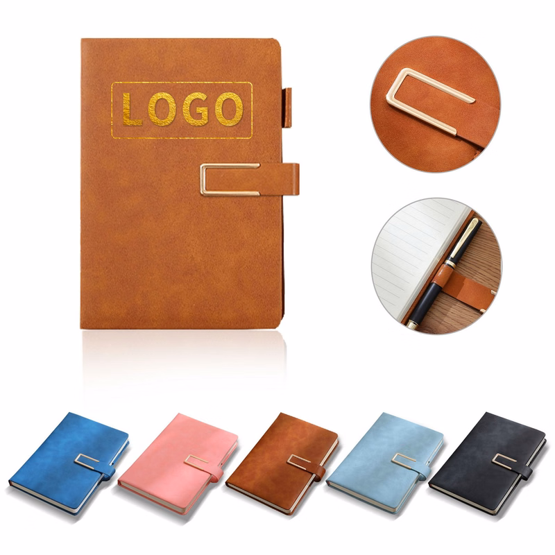 Conference Mintues Notebook With Interlocking Pen Closure