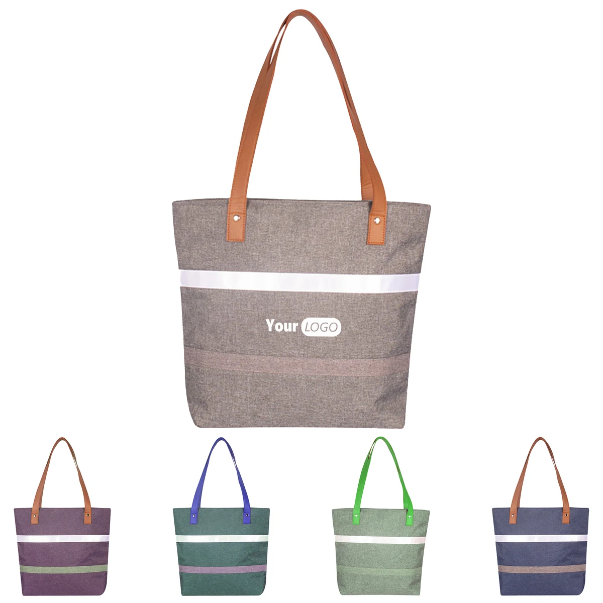Oxford Classic Tote Bag With Straps, custom tote bag with logo imprint 1