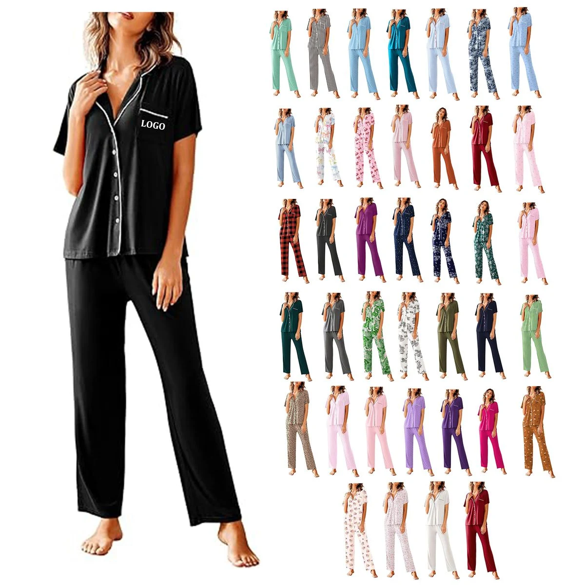 Short Sleeve Pajamas Set 1