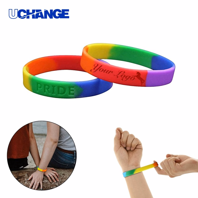 Rainbow Pride Silicone Wristband