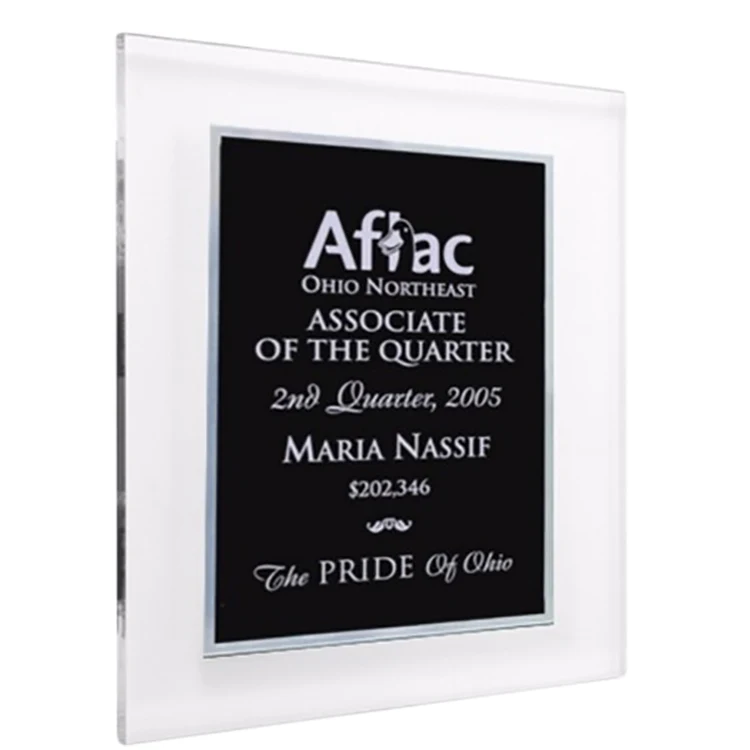 Double Plate Lasered Plaque-Acrylic 1