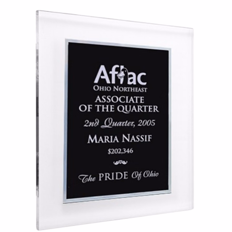 Double Plate Lasered Plaque-Acrylic