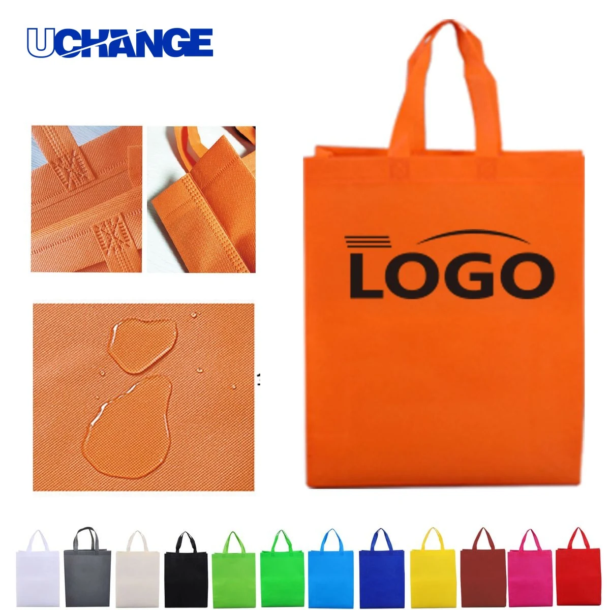 Vertical Non-Woven Tote Bag with Customizable Logo 1