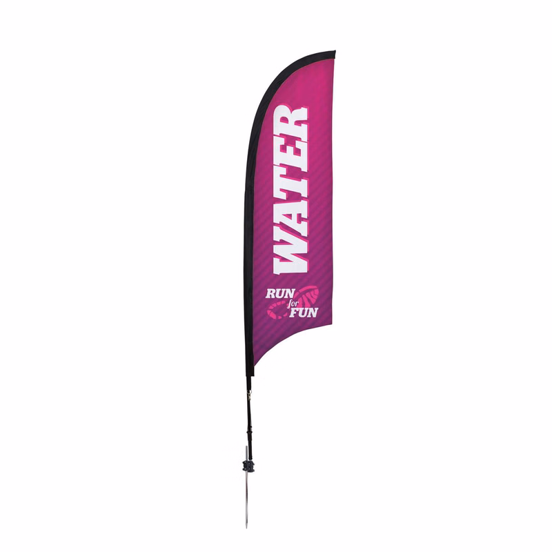 7' Premium Razor Sail Sign Kit (Single-Sided with Ground Spike)