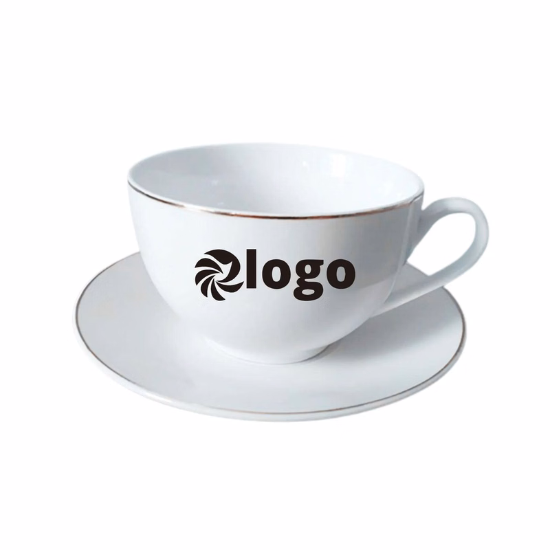 7.5 Oz. Porcelain Phnom Penh Coffee Mugs with Saucer