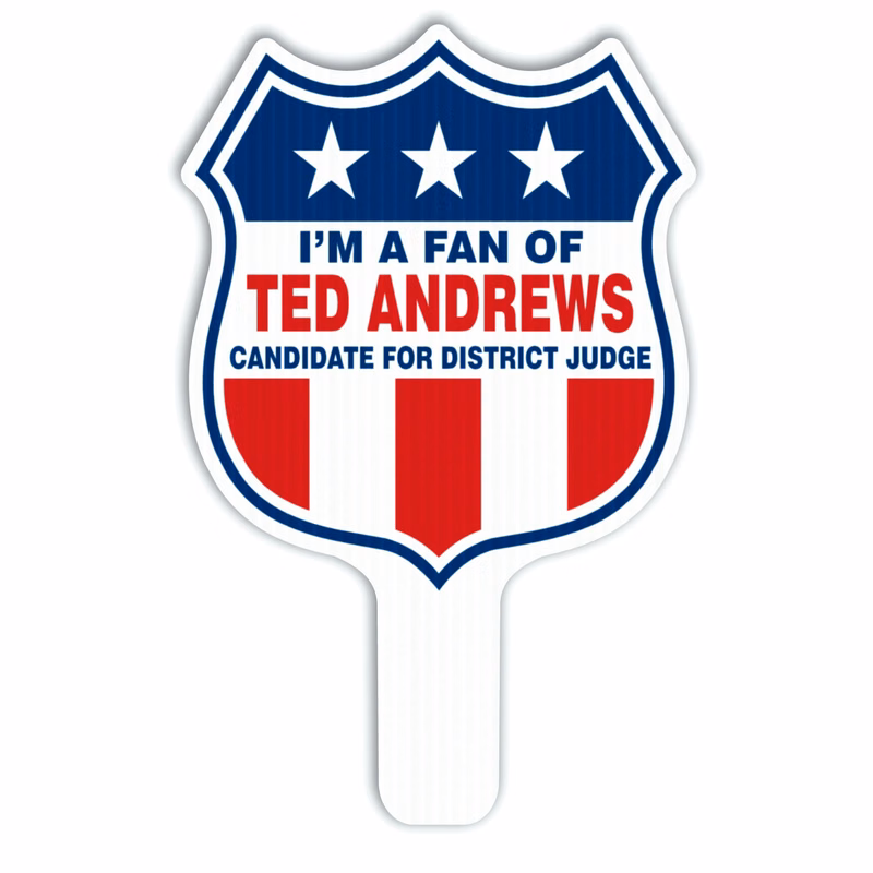 Shield Hand Fan, Screen Printed