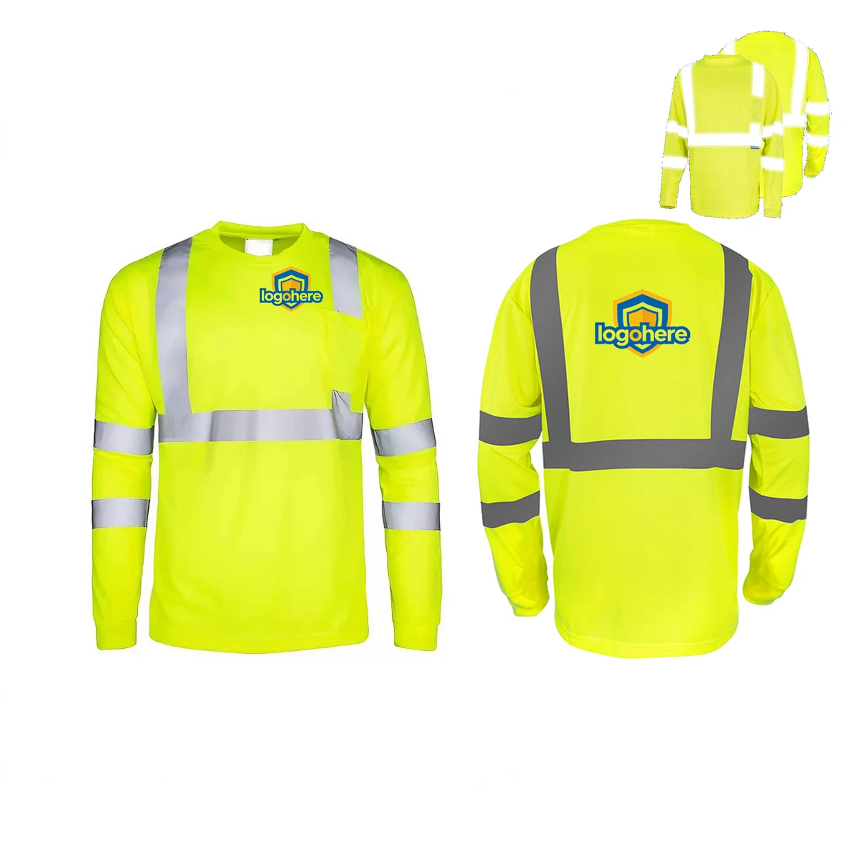 MOQ 20 Hi-Vis Polyester Work Shirt 1