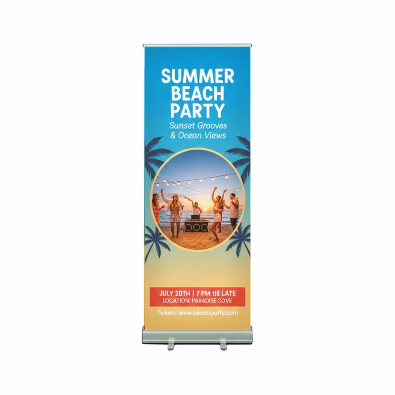 24"W x 80"H Monza™ Retractable Banner Stand Kit, Vinyl