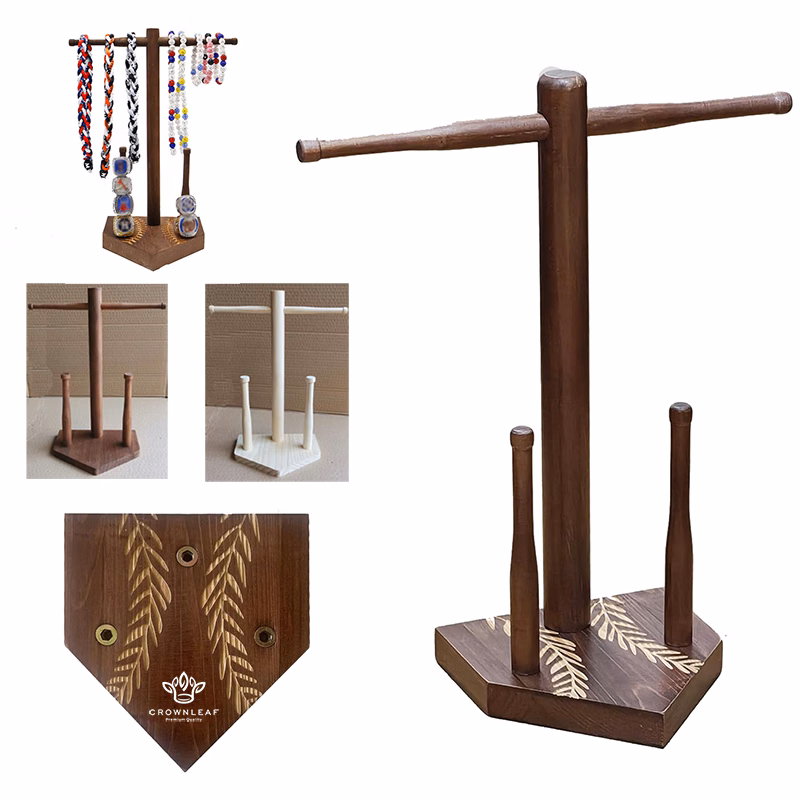 Wooden Baseball or Softball Sports Championship Ring Display Holder