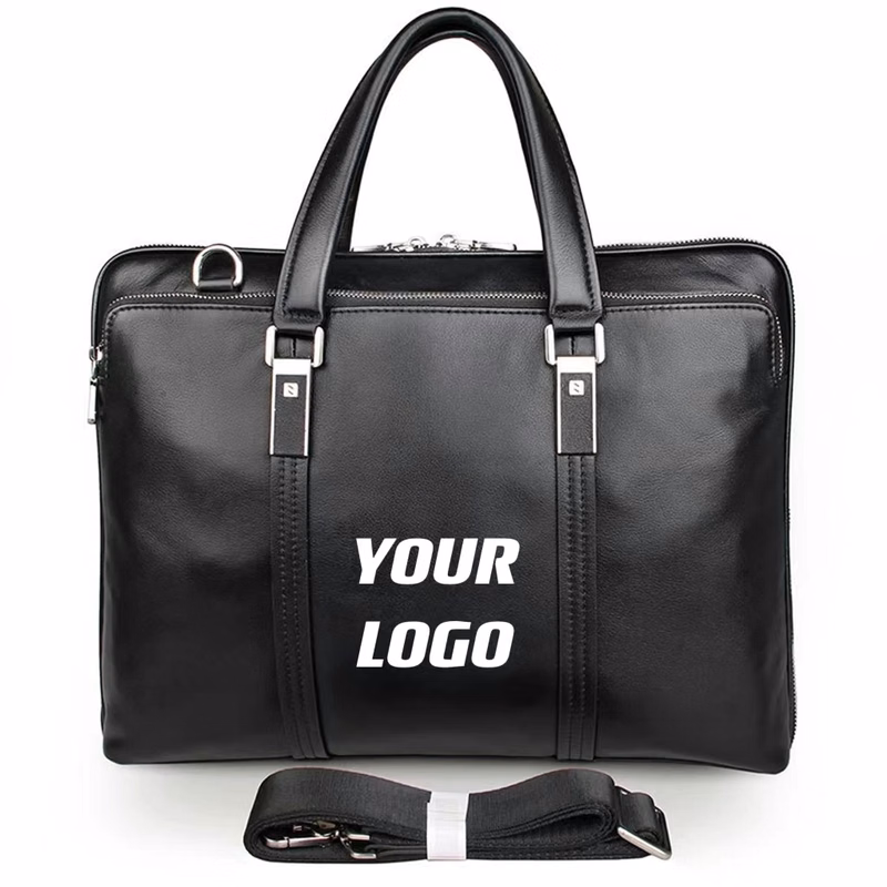 Vintage Genuine Cowhide Briefcase Messenger Bag