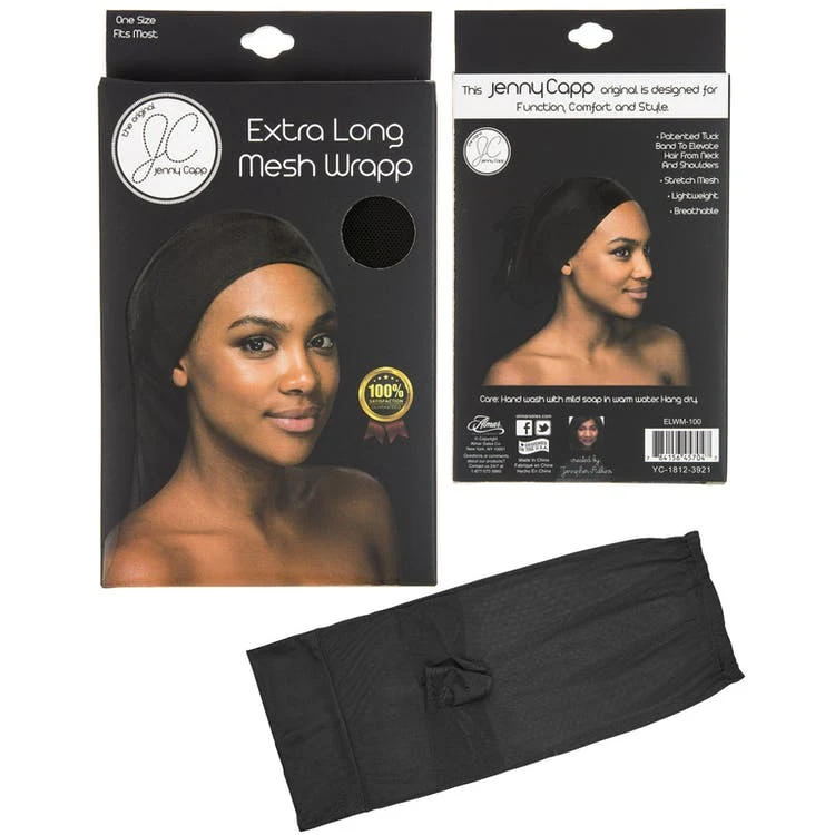 Mesh Wrapp - Tuck Band Black Extra Long 1