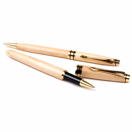 Impella Metal Twist Action Ballpoint & Rollerball Pen Set