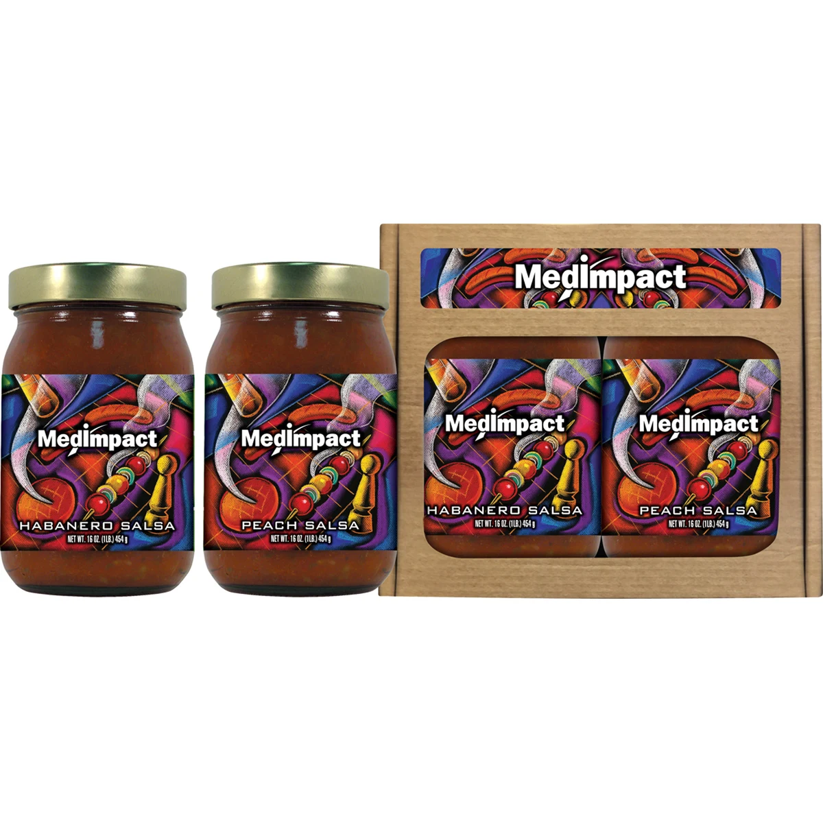 Salsa Sampler 2pack (Two Salsas 16oz) 1