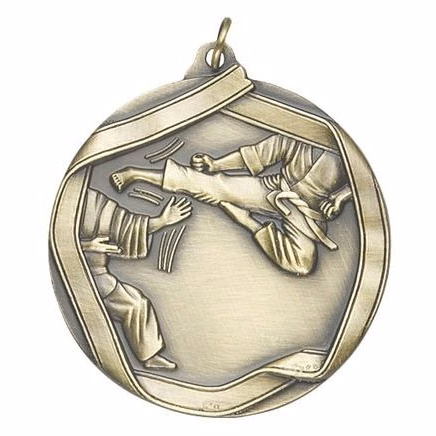 Karate Die Cast Medal, 2 1/4"