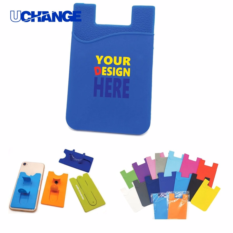 Silicone Phone Wallet Stand with Pocket