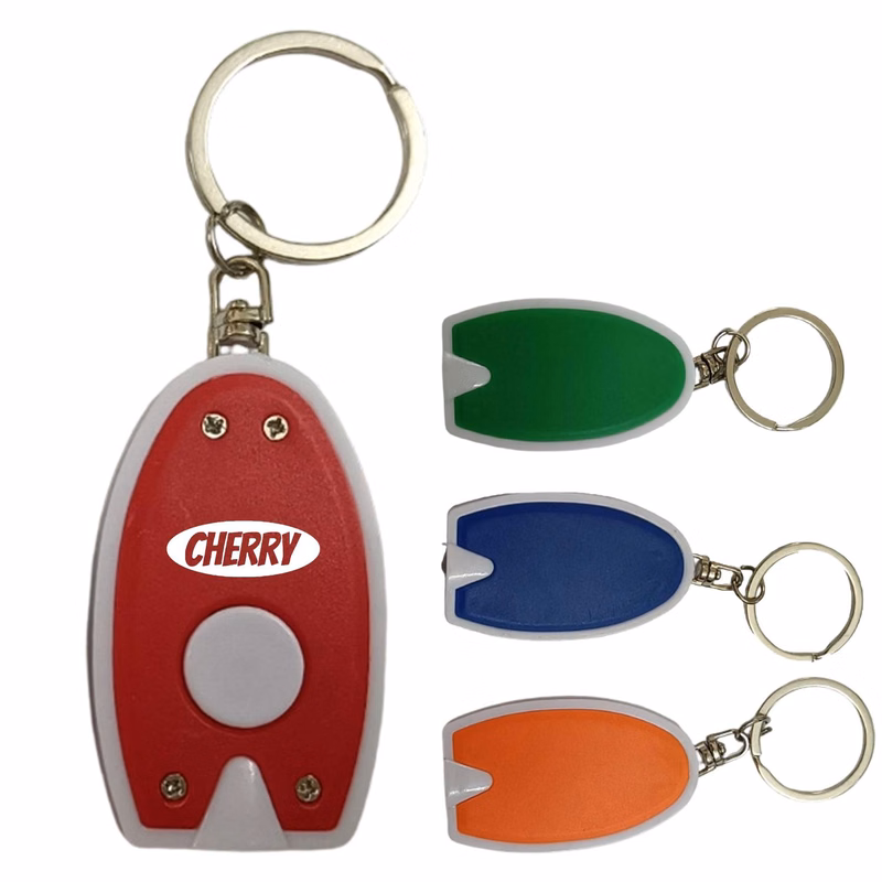 Oval Shape LED Flashlight with Keychain