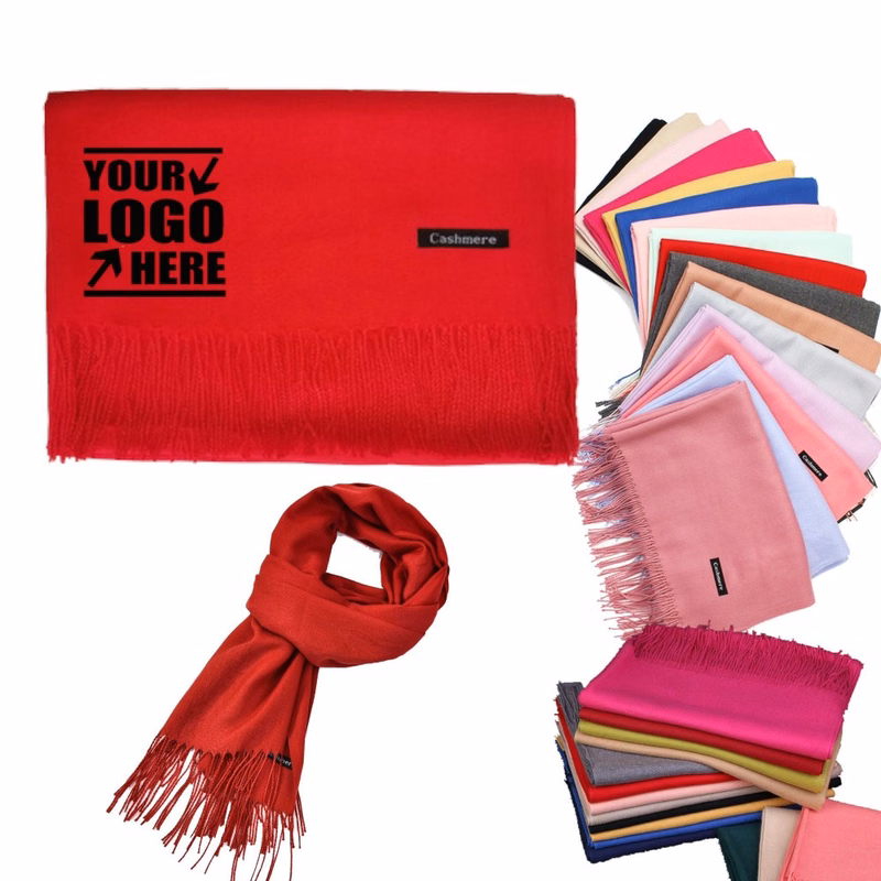 Faux Cashmere Scarf With Tassels