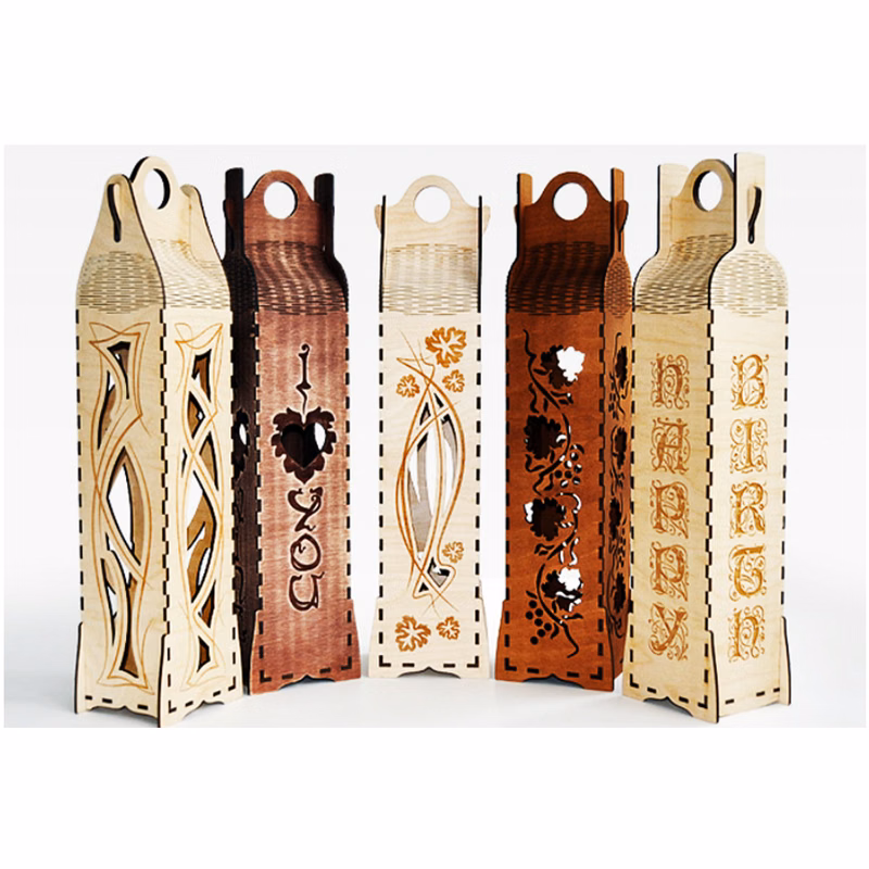 Custom Wooden Wine Bottle Gift Box