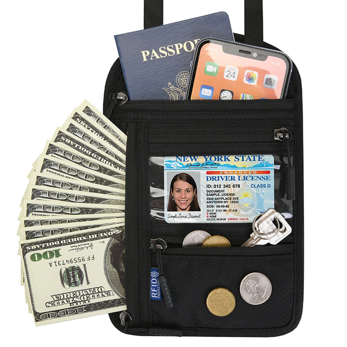 Travel Neck Wallet Passport Pouch 1