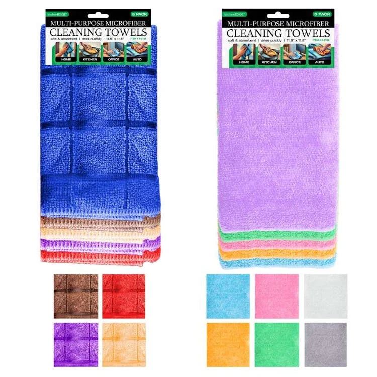 5pk Cleaning Towels Assorted Colors 1