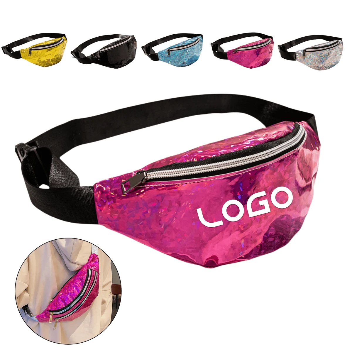 PU Leather Holographic Crossbody Bag 1