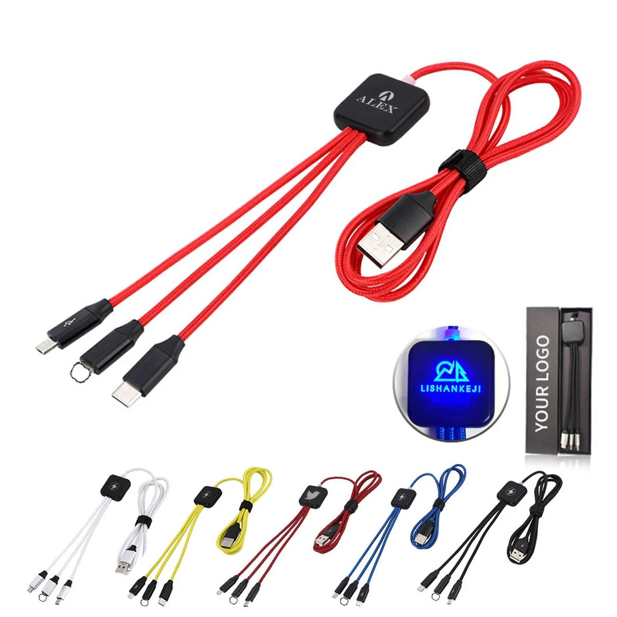 Luminous Logo 3 in 1 Data Cable 1