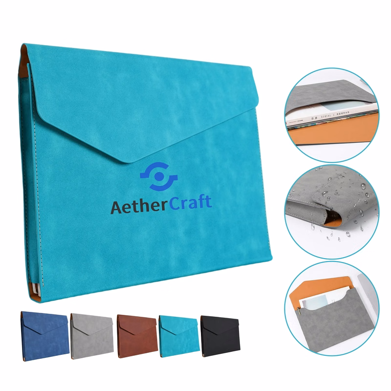 Waterproof PU Leather Document Bag with Secure Lock