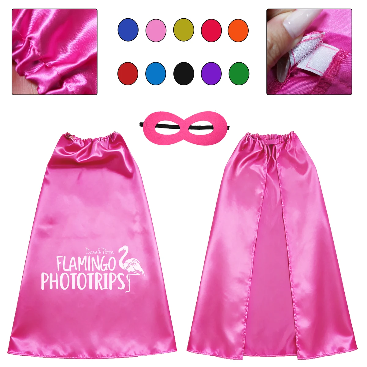 Kids' Single-Layer Superhero Capes & Eye Masks for Halloween 1