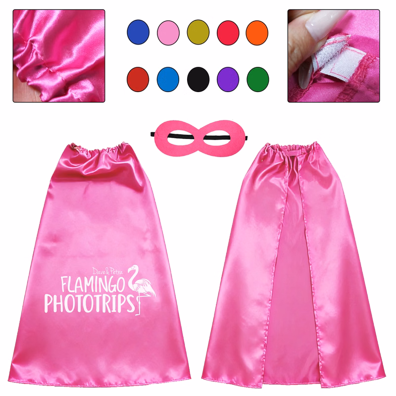 Kids' Single-Layer Superhero Capes & Eye Masks for Halloween