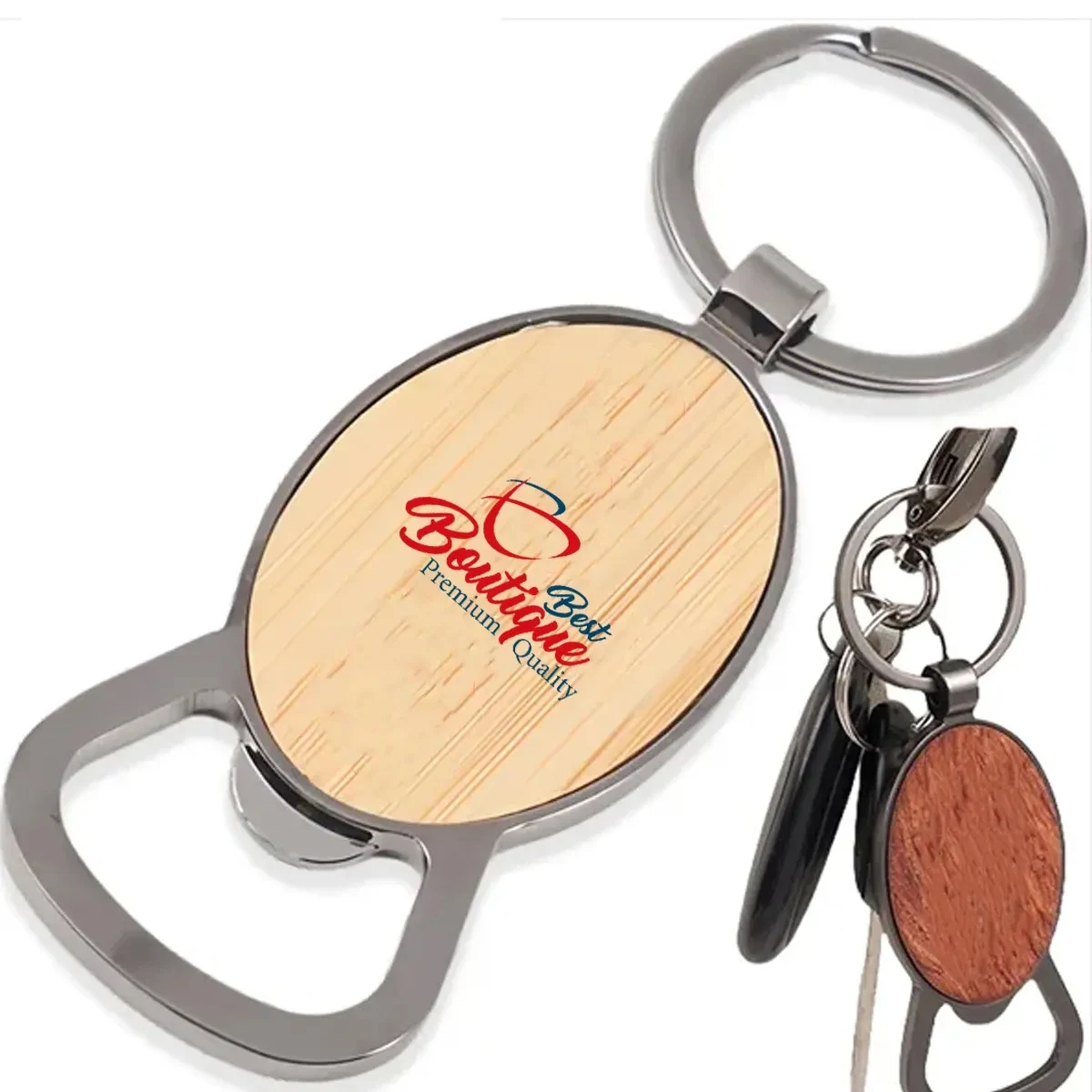 Wooden Bottle Opener Keychains 1
