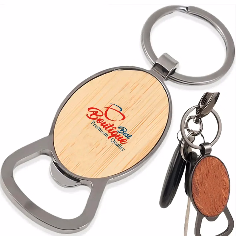 Wooden Bottle Opener Keychains