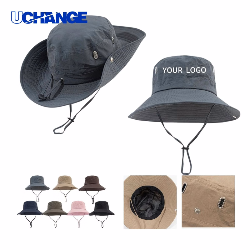 Wide Brim Sun Bucket Hat Headwear for Outdoor Use