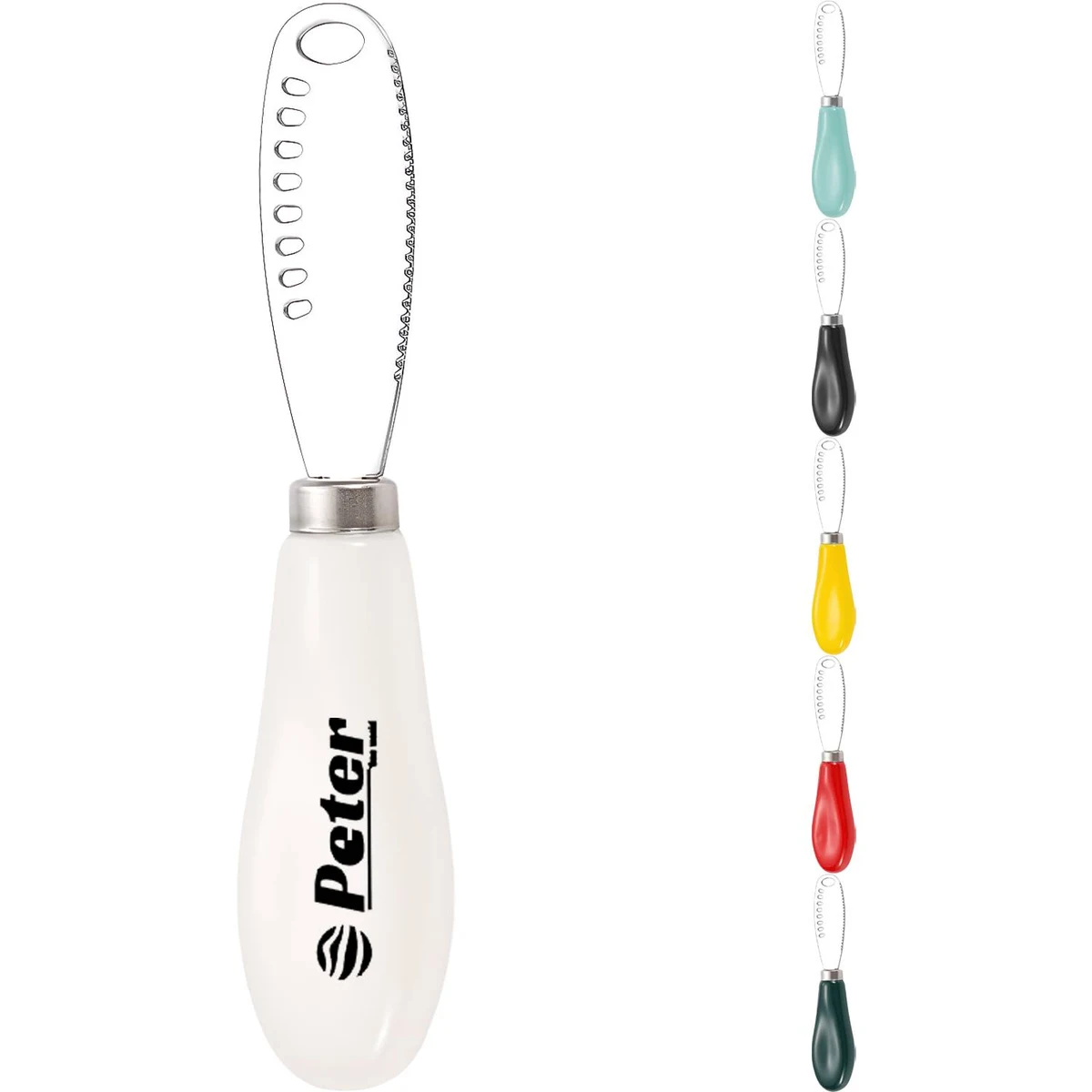 Ceramic Handle Slotted Butter Knife 1