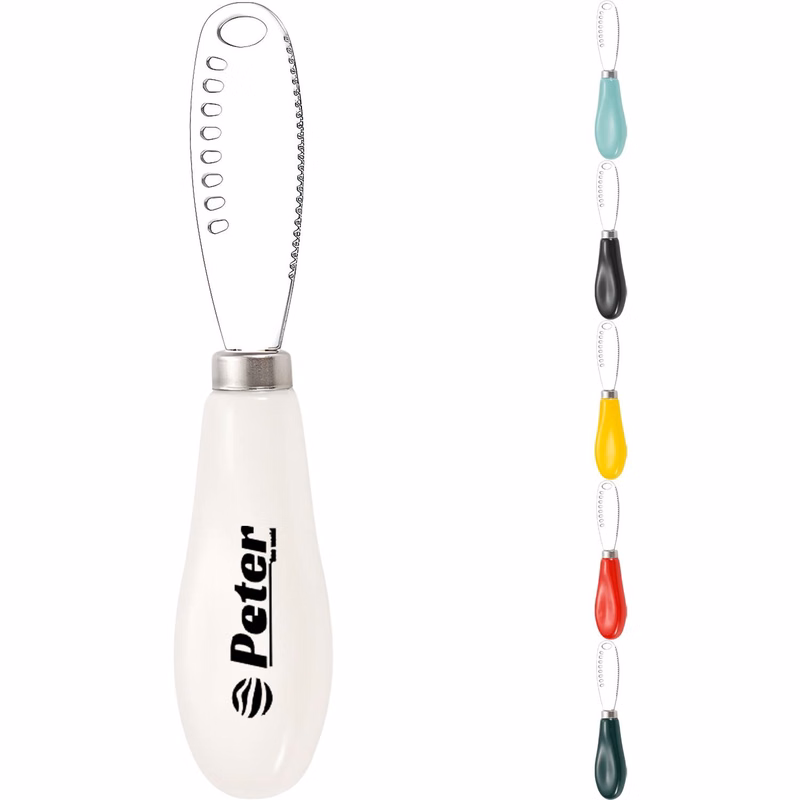 Ceramic Handle Slotted Butter Knife