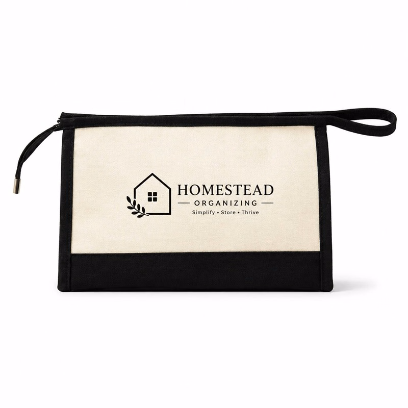 Burlap Cosmetic Bags