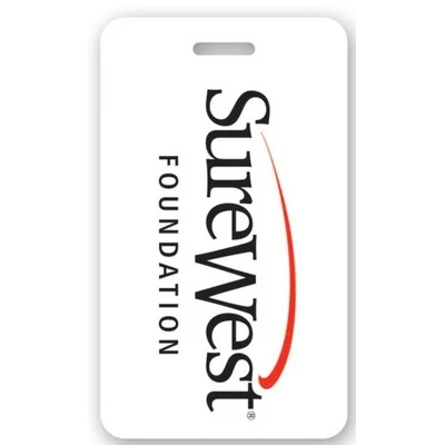 Screen Printed Poly Write-on Tag w/ Flexible Plastic Loop Strap (2.5"x4.25") Rectangle 1