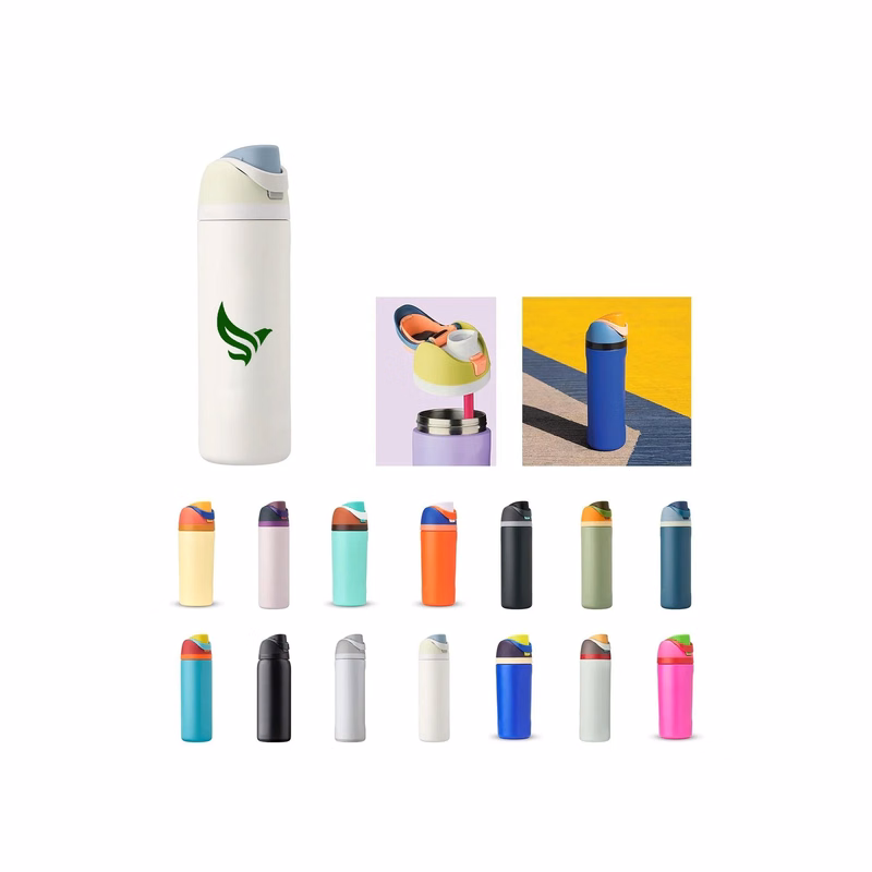 16-40OZ Insulated Stainless Steel Water Bottle with Straw