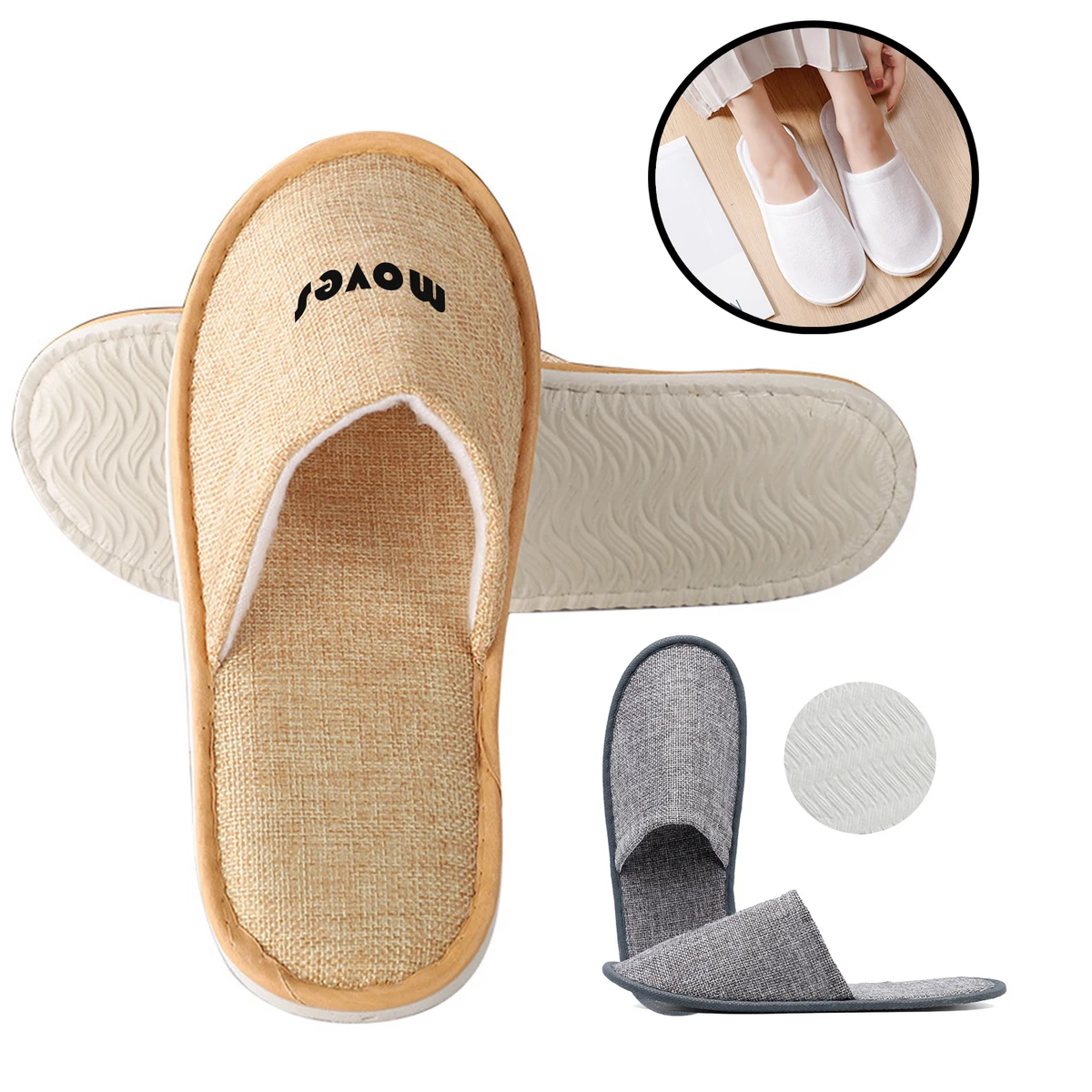 Disposable Plush Slippers 1