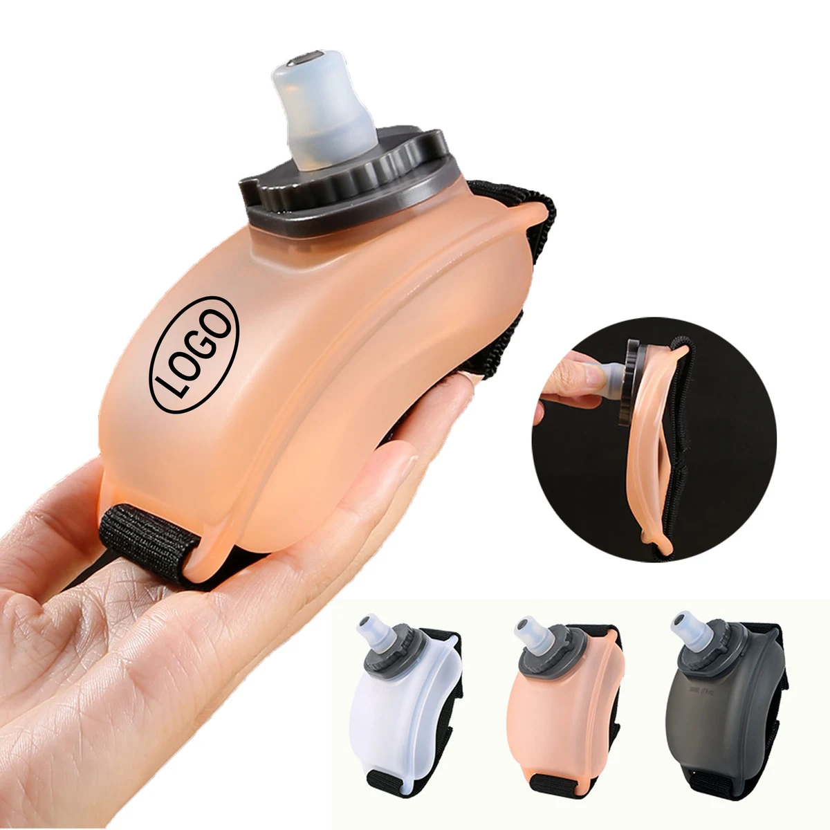 7oz Silicone Wrist Water Bottle For Sports Running 1