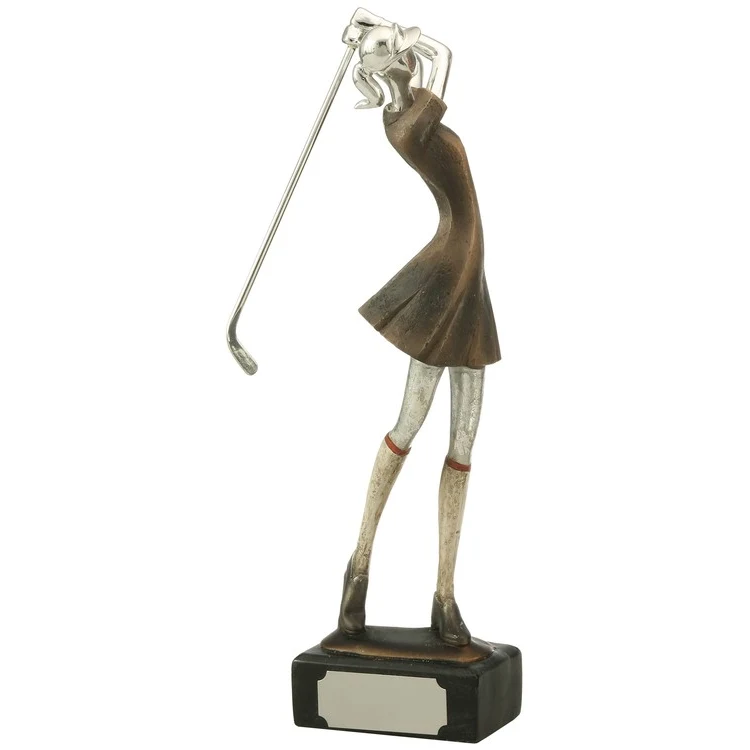 Golfer - Female, Large Golf Design Series Resin, 12-3/4" 1