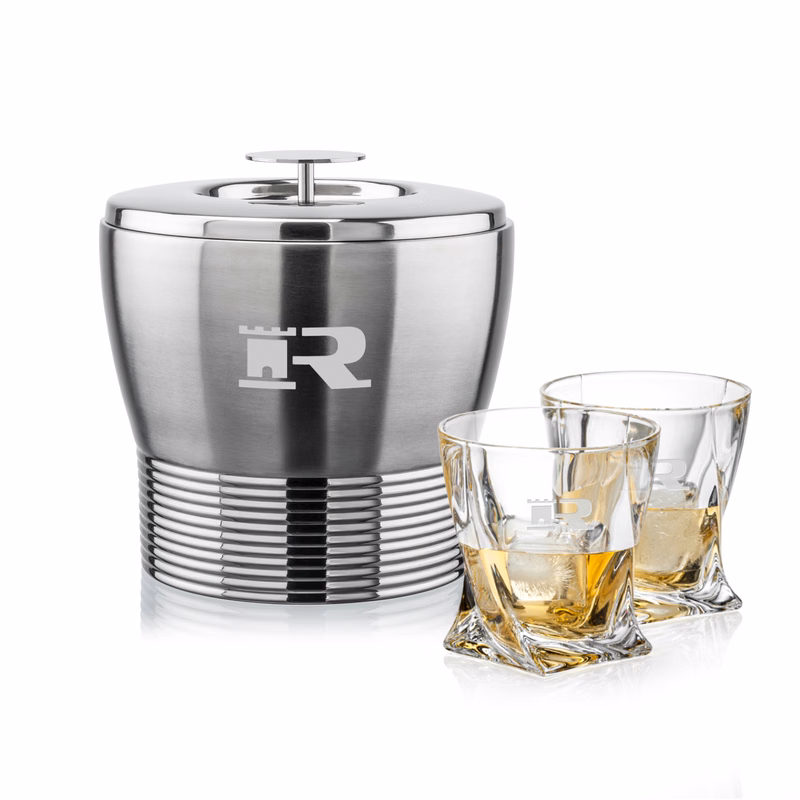 Genoa Ice Bucket & Oasis On-the-Rocks Set