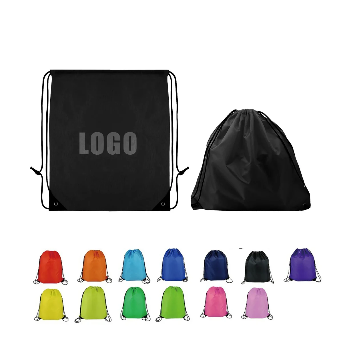 Drawsting Backpack With Reinforced Corner 1