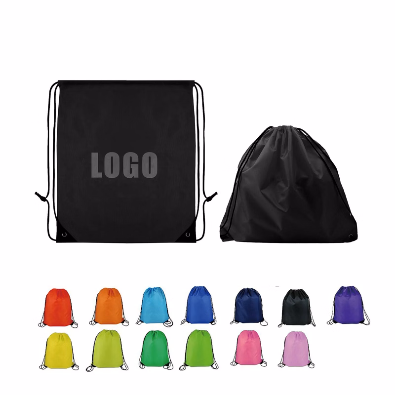 Drawsting Backpack With Reinforced Corner
