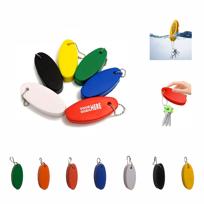 Oval PU Foam Floating Keychain MOQ100